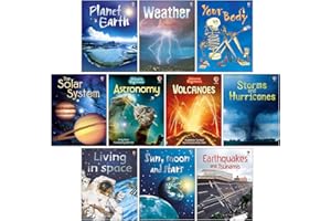 Usborne Beginners Science 10 Books Collection Set (Sun, Moon and Stars, Living in Space, Volcanoes, Solar System, Planet Earth, Earthquakes and Tsunamis & MORE!)