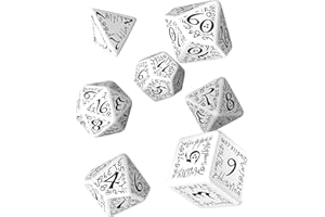 Q WORKSHOP Elvish Dice White/Black (7)