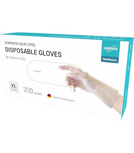 Guanti Monouso Unicare TPe Blu - Confezione Da 200, Taglia Medium, Senza Polvere E Inodori