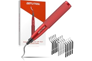 GETLITOOL - Outil d'ébavurage Professionnel avec 16 Lames en Acier Rapide Tête Rotative 360° pour le Travail du Métal Résine Aluminium Cuivre Plastique et Bords 3D