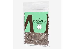 Mascotte X-LONG Slim Paper Filter 6 mm 120 x 20 påsar | Extra långt oblekt cigarettfilter med självhäftande yta för roterande