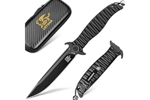 LOTHAR PHOENIX Couteau Pliant en Acier D2 avec Grips G10, Couteau de Poche pour Chasse et Randonnée, Pliant et Ergonomique