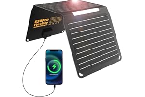 FlexSolar 20W Tragbares Faltbares Solarladegerät – USB-A & USB-C, 5V 3A, IP67 Wasser- und Staubfest, Hochleistungs-Solarpanel für Outdoor, Wandern, Camping, Notfälle