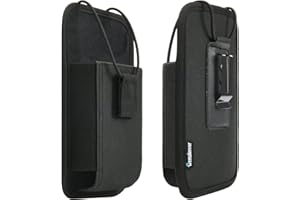 HOMAKOVER Großes Scanner-Holster, robuste vertikale Tragetasche für Zebra TC75x, TC75, TC70x, TC70, TC72, TC77, M60, MC65, MC67 Mobile Computer, Barcode-Scanner-Halter mit Metall-Gürtelclip, Schwarz