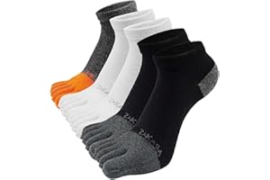 PUTUO Calzini con Dita da Sportivi per Uomo: Calze Sportive Corti Con Dita Separate Uomo Cotone Calze Running Sport Calzini Caviglia Atletici Traspirante 5 Paia