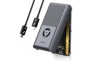 FIDECO Enclosure M.2 NVMe 40Gbps, Case SSD USB4 in Alluminio con Ventola di Raffreddamento, Supporta UASP e TRIM, Design a Sandwich, Compatibile con USB4/3.2/3.1/3.0