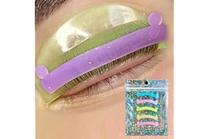 Libeauty Lash Lift Ribbon, Silicone Ribbon for 5 Colors, Reusable Eyelash Perm Stripe Cover, Prevent Eyelashes from Falling Out, A Pack Contains Blue, Purple, Yellow, Pink, Orange