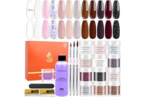 ‎LAVENDER VIOLETS Lavender Violets Acryl Nagelset, Acrylpulver für Nägel und Liquid Set, mit 12 Farben Nude Braun Acrylic Powder und Monomer Polymer für 3D French Nail Manicure Extension Nail Carving, langlebige N960B