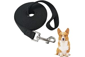 CYBGQP Schleppleine, Schleppleine 10m für Hunde, Schleppleine für Kleine Hunde, Laufleine für Hunde, Schleppleine Hund, Hunde Schleppleine, Hundeleine Große Hunde für Große bis Kleine Hunde (Schwarz)