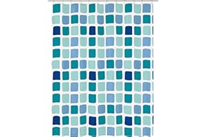 Kleine Wolke 4956721305 Zasłona prysznicowa Sonny, 180 x 200 cm, niebieska