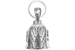 QZQUFJ Campanella Guardian Bell Originale, Campanellino Motociclisti, Portafortuna Con Angelo Custode e Anello Per Moto, Auto Elettriche, Biciclette