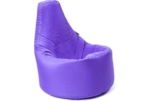 MaxiBean Bean Bag Chair Gaming indoor Outdoor Weather Resistant - Perfect for Home, Garden, Living Room Lounge - Adult, teenager Big Recliner BeanBag Chairs with Filling Beans Included - Purple