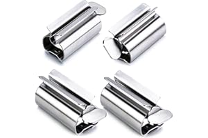 ‎PIASHOW Piashow Tubenquetscher Tubenpresse, 4-er Set Edelstahl Tubenausdrücker mit Standfunktion, Zahnpasta Squeezer für Lotionen Cremes Tomatenmark Entleeren, Geeignet für Kinder, Erwachsene