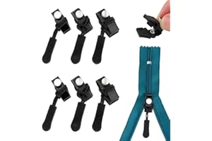 ZHXMALL Reißverschluss Anhänger, 6 Stück Fix-Reißverschlusszieher, Reißverschlussschieber Ersatz, Universal-Reißverschluss, Reißverschluss Zipper Reparatur für Jacke, Rucksack, Gepäck, Schlafsack