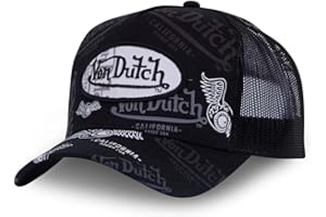 Von Dutch Casquette Homme & Femme, Casquette Trucker, Ajustable et Authentique