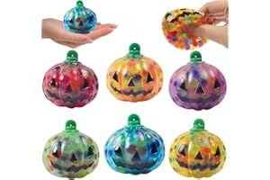 SANLIUSANJIU 6 Stück Halloween Kürbis Anti Stress Bälle, Stress Relief Spielzeug, Halloween Party Anti Stress Bälle, Halloween Mitgebsel, Erwachsene Kindergeburtstag Geschenk