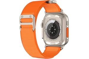 JHTSOLE Pasek do zegarka, nylonowy, alpejska pętla, do zegarka Apple Watch, 38 mm, 40 mm, 41 mm, 42 mm, 44 mm, 45 mm, 49 mm, ultra 2, miękki, sportowy, wymienny, pasek na nadgarstek, do iWatch serii 9, 8, 7,