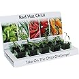 Pronto Seed Red Hot Chilli Grow Kit Contains 5 Varieties to Grow Your Own Chillies from Seed. Eco Gifts Made with 100% Recycl