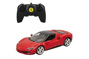 ColorBaby Rastar 41282 - Auto telecomandata, Ferrari 296 GTS, licenza ufficiale, scala 1:16, con luce, colore rosso, auto telecomandate, radiocomandate, telecomandate, regali per bambini