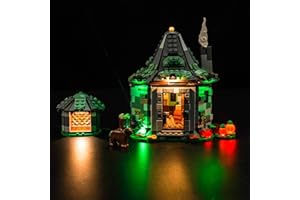 BRICKBLING Set di luci a LED per Lego 76428 Hagrid's Hut: An Unnexpected Visit (Kein Lego), set di illuminazione decorativa per cappello Lego Hagrid's: An Unnexpected Visit giocattolo creativo