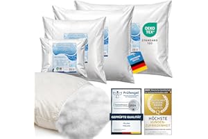 Füllwatte für Kissen; Flauschiges Polyester Füllmaterial Stopfmaterial; Kissenfüllung Stofftier- & Bastelwatte; Öko-Tex Zertifiziert (1 kg)