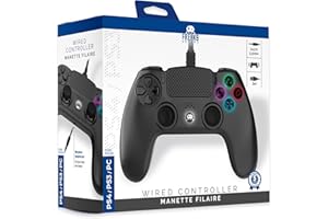 Freaks and Geeks - Mando con hilo para PS4 con Cable 3Metros - Negro