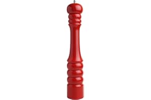 T&G 12105 Classic Capstan Hevea Pepper Mill with Gloss Finish, 40.5 cm, Red