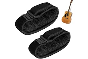 FEIBETY 2 Pcs Guitar String Mute Dampener,Guitar Wraps Guitar String Cover Tape,Adjustable Bass Mute Silencer,Fretboard Muting Straps,Musical Instrument Accessories Concerts Players Auxiliary Tool
