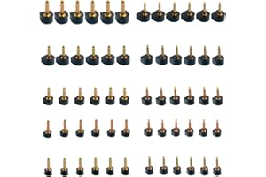 ROELLGS 60 pcs Heel Tips Replacement High Heel Caps Protectors Shoe Repair Tip Taps Shoes Dowels U-Shape Black
