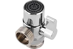 AUNMAS Vanne de dérivation robinet évier séparateur de robinet Vanne de dérivation vers adaptateur de tuyau M24 pour cuisine de salle de bains