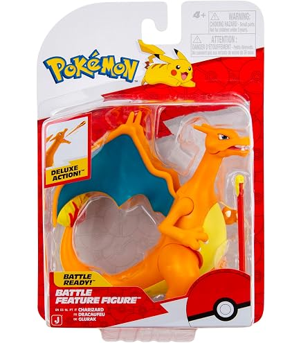 Figura De Acción Pokémon – Charizard – Batalla Select Con Articulaciones Móviles – Altura 8-12 Cm – Regalo Para Niños 4+