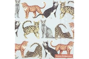 CraftyThings 4 x Paper Napkins - Cats - Ideal for Decoupage/Napkin Art