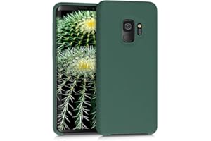 kwmobile Carcasa Compatible con Samsung Galaxy S9 Funda - Case TPU y Silicona antigolpes - Apto Carga inalámbrica - Verde Bosque