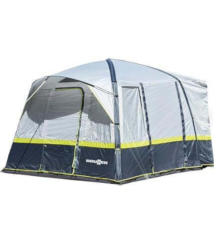 Auvent Gonflable Kampa Cross Air TC – Idéal Pour Camping-car Ford, Mercedes, VW – Gris, 3x3 M, Livré Avec Pompe