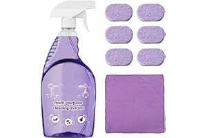 GENERIC Dr Clean Spray Dr Clean pour fours, comprimés nettoyants multi-usages pour la maison, la cuisine, la salle de bain (1 flacon + 6 tablettes de nettoyage)