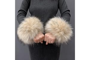 Katutude Polsino Polso in Pelliccia, Inverno Pelliccia Sintetica con Polsino Sintetica più Caldi Polsini da Stivale, Morbido Polsini Finta Pelliccia Volpe Finta per Peluche Accessorio Abbigliamento