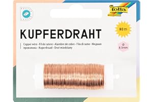 Folia 79244 - Hilo de Cobre 0,3 mm x 80 m para Manualidades, Cobre