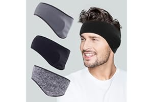 FRECOO Sport Stirnband, Stirnbänder Winter Ohrenwärmer Dehnbar Stirnband Sport Ohrenschützer Thermal Headband beim fürJogging ,Yoga, Wandern Radfahren, Damen und Herren (3 Pack)
