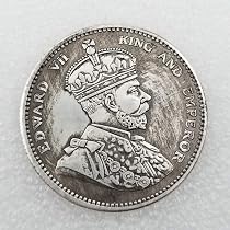 Pièce Ancienne Royaume-Uni 1746 – Laiton Plaqué Argent – Collection Commémorative – Non Échangeable – Fait Main