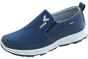Ortopediska skor för män lätta mjuka träningsskor bekväma slip-on sneakers låg topp andningsbara loafers halkfria arbetsskor extra dämpning vardaglig båtsko för daglig promenader
