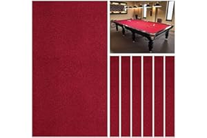 FUYAO Pool Table Felt, Billiard Cloth 7ft/8ft/9ft - Snooker Tablecloth Felt, Indoor Sports Game Tablecloth - 3 Colors (Blue, Red, Green) - Includes 6 Side Strips