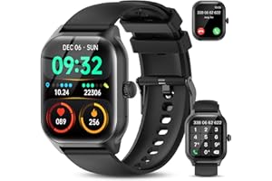 zaisia Smartwatch Uomo Donna con Chiamare/Rispondere, 2.01" Molteplici Modalità Sportive Orologio Smartwatch con Contapassi/Sonno/Cardiofrequenzimetro, IP68 Orologio Intelligente per Andorid iOS