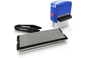 ALIMAN BRAND Marcador de Ropa y Libros Personalizable para Adultos, Niños y Bebe – Sello Ropa Niños Personalizado – Sellos Personalizados para Ropa Infantil – Marcador Ropa Niños (Azul)