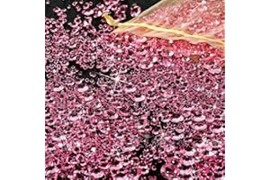 PACUM 4000 Piezas Piedras Preciosas de Cristal Artificial Diamantes Decorativos Diamantes de Cristal Transparente Acrílicos Cristal Acrílico Artificial Diamante，Adecuado para Relleno de Jarrones(rosa)