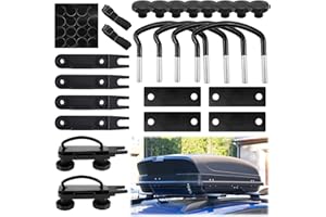 Abnaok 4 unidades de fijación universal para cofres de techo en U, soporte para cofre de techo, fijación de acero inoxidable, accesorios de instalación