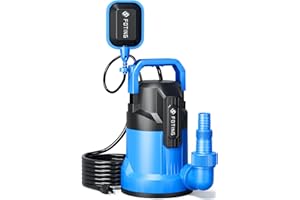 FOTING 17000 L/H Submersible Water Pump with Float Switch, 550W Electric Sump Pumps for Dirty/Clean Water, Portable Water Pump for Garden Pond, Pools, Ditches