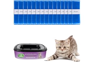 Lycasia Cat Litter Refills Bag, 15Ft Pet Safe Box Refills, Compatible with Genie Litter Refill Cartridge, Litter Locker, Cat Litter Bin (Not Included Refill Cartridge) (20Pcs）