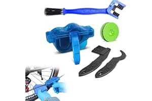 JIELE Cepillo de Limpieza para Bicicleta, Kit de Cepillos para Bicicleta, Cepillos limpiadores de Cadena de Bicicleta, Kit de Mantenimiento de Engranajes de Cadena de Bicicleta(5 Piezas)