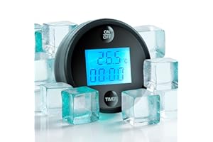 KEYSTONE PEAK Ice Bath Thermometer and Timer - Waterproof Floating Thermometer for Ice Bath & Pool - Patented design with Accurate Reading & Improved Sealing