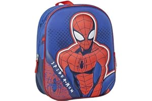 CERDÁ LIFE'S LITTLE MOMENTS Mochila Escolar Spider-Man Infantil con Diseño Azul y Rojo - Mochila Spiderman Resistente y Ligera con Compartimento Amplio y Tirantes Acolchados